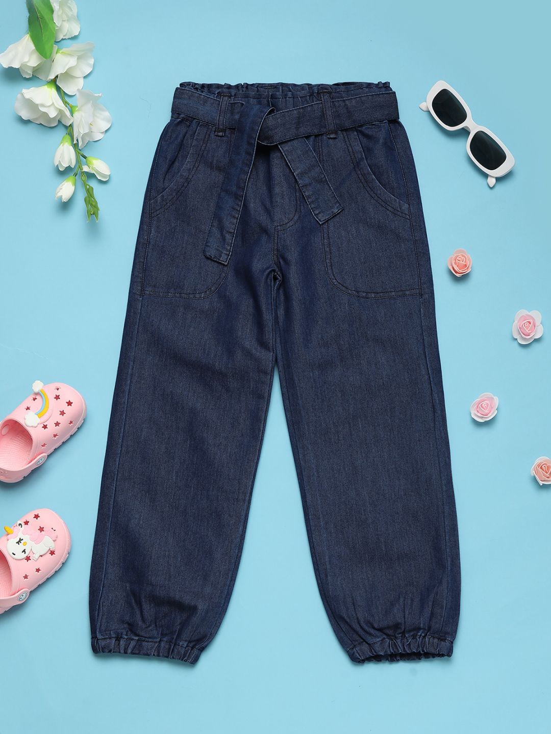 

V-Mart Girls Mid-Rise Jeans, Blue