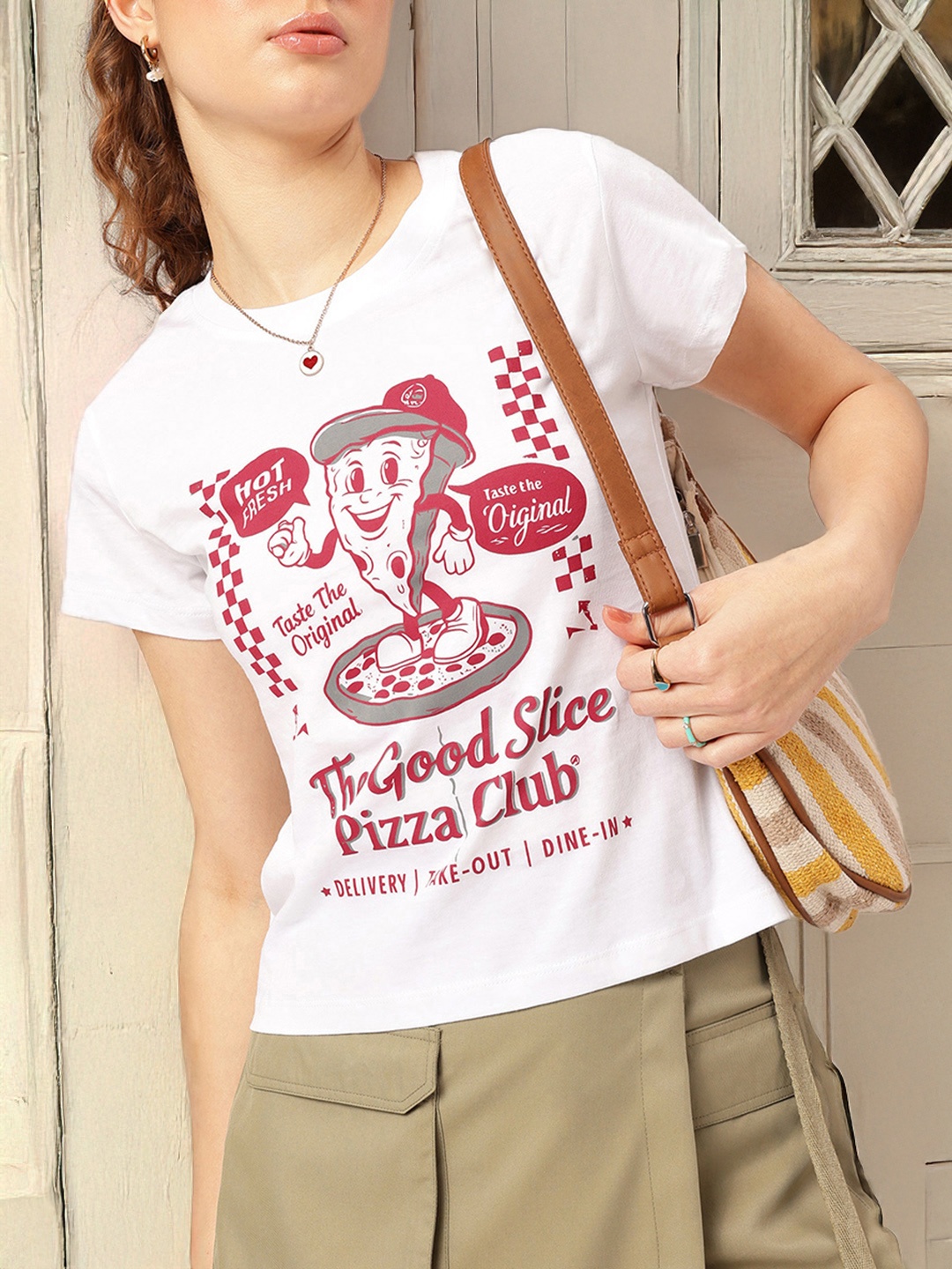 

DressBerry Slice of Heaven Cutesy Graphic Tee, White