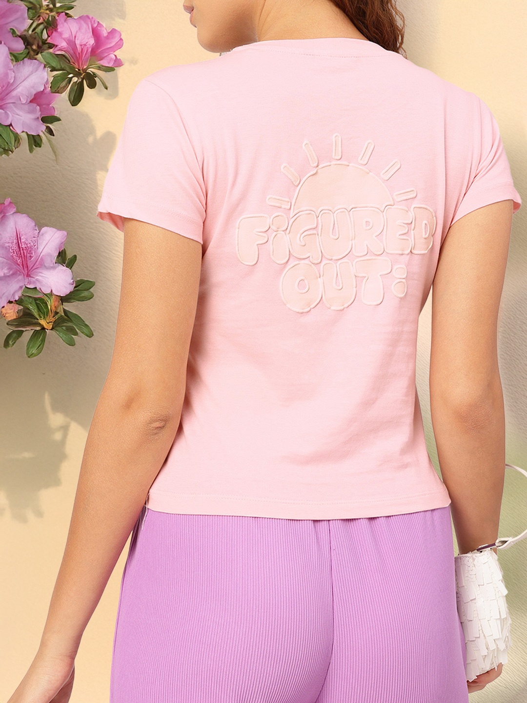 

DressBerry Everyday Essentials Printed T-shirt, Pink