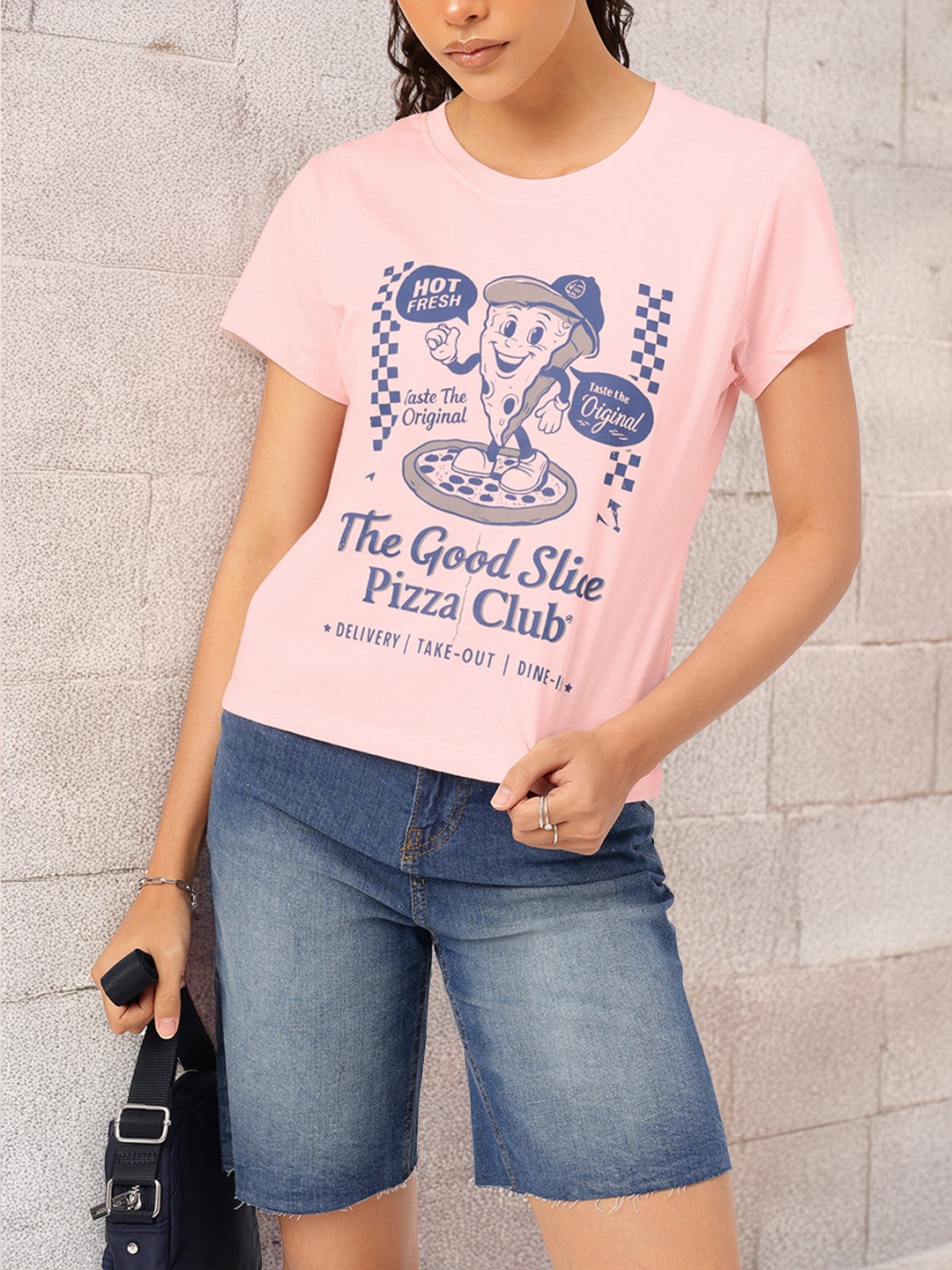 

DressBerry Soft Palette Printed Cotton T-shirt, Pink