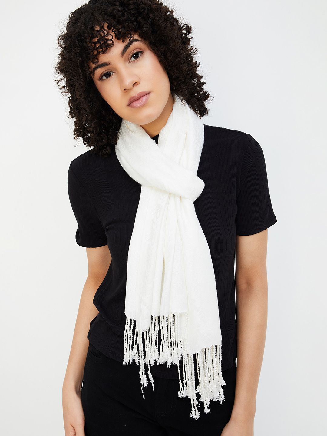 

max Women Scarf, White