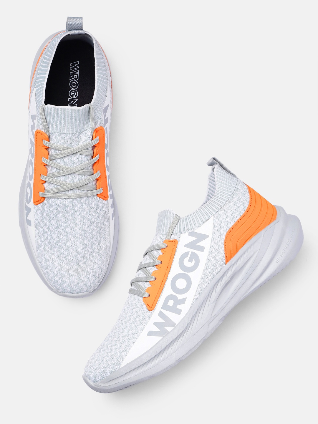 

WROGN Men Textured Sneakers, Grey