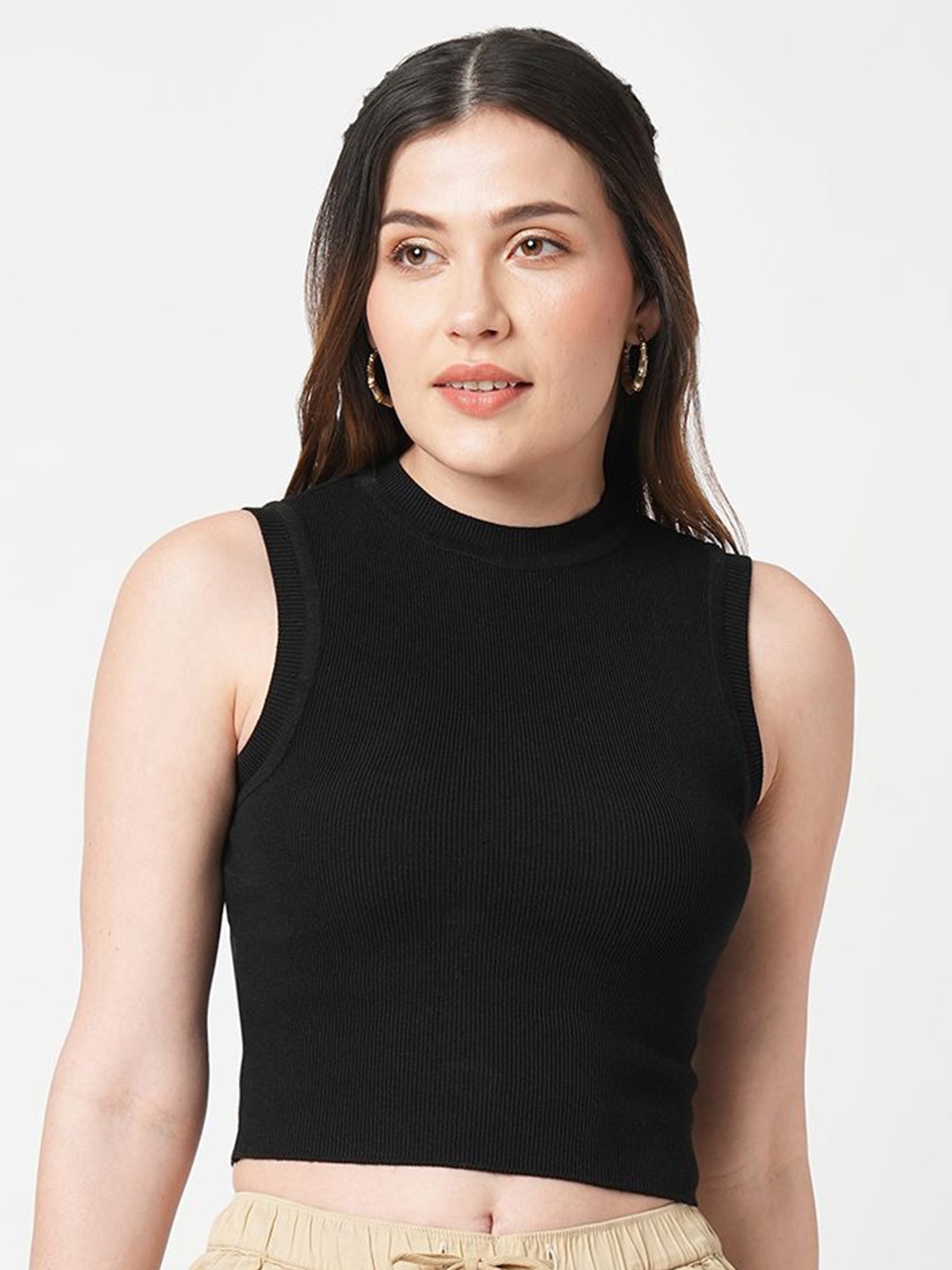 

Kraus Jeans Crop Top, Black