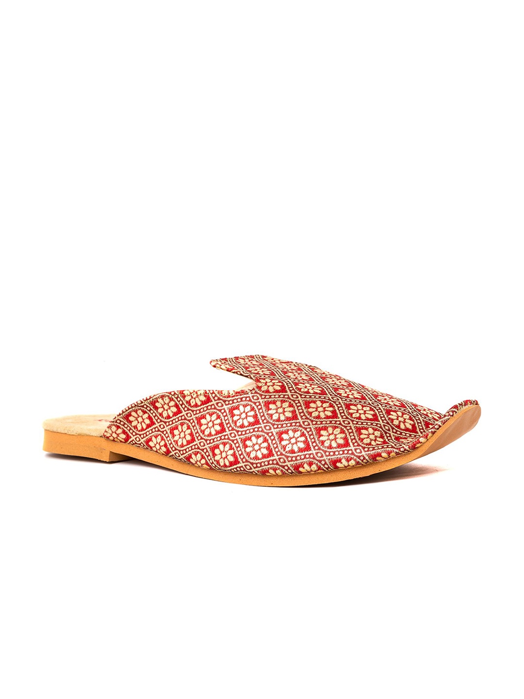 

Khadims Men Ethnic Canvas Comfort Sandals, Brown