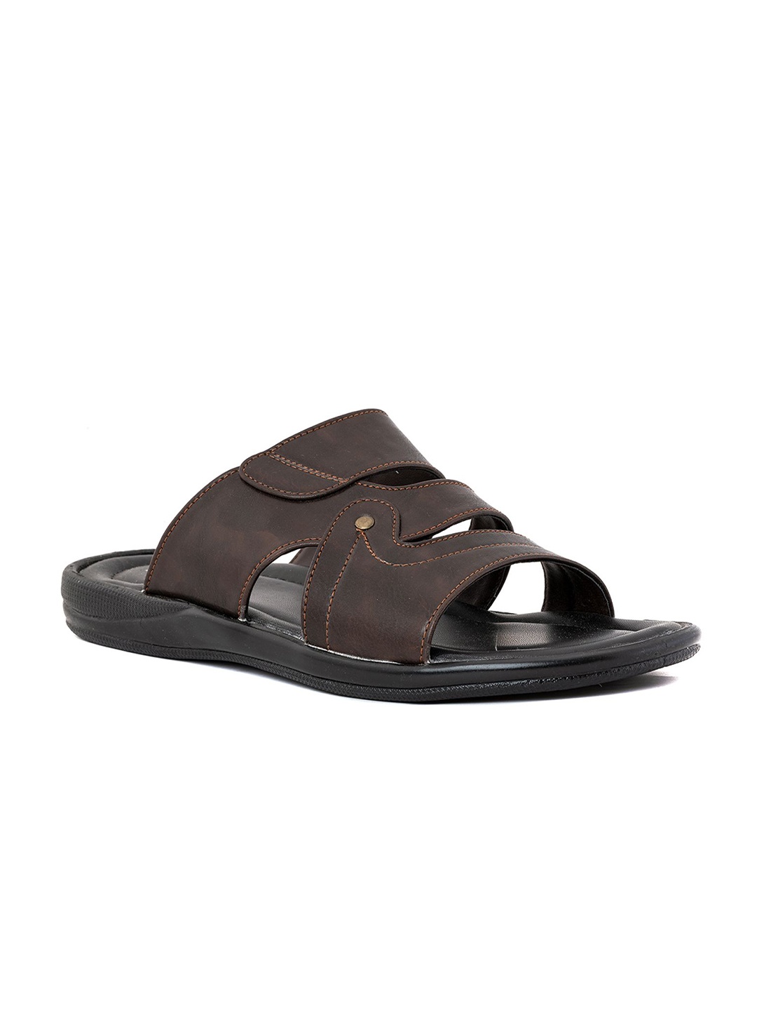 

Khadims Men Casual Slip-On Comfort Sandals, Brown