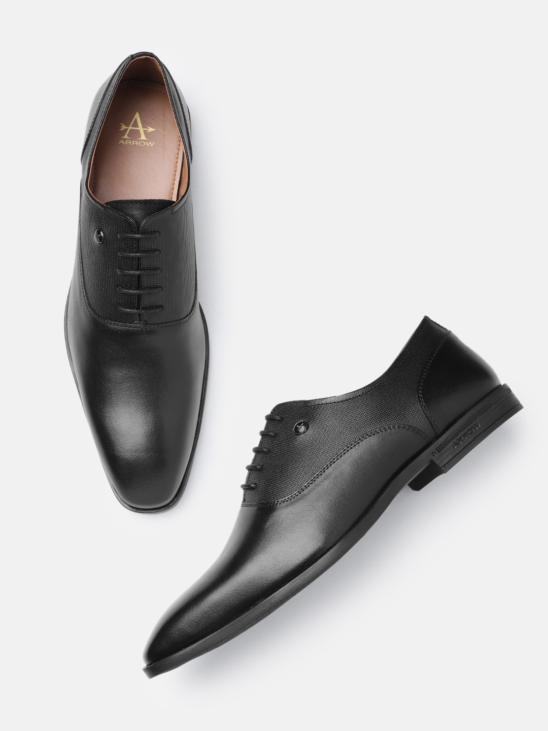 

Arrow Men Hank Leather Oxfords, Black