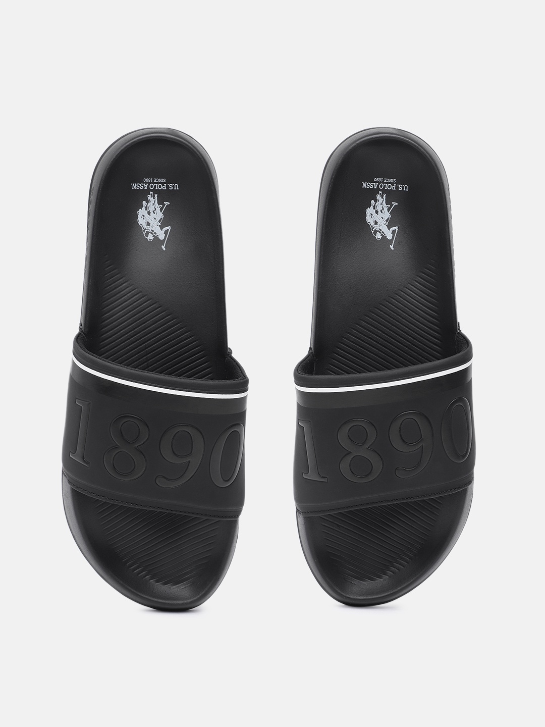 

U.S. Polo Assn. Men Raffer Sliders, Black