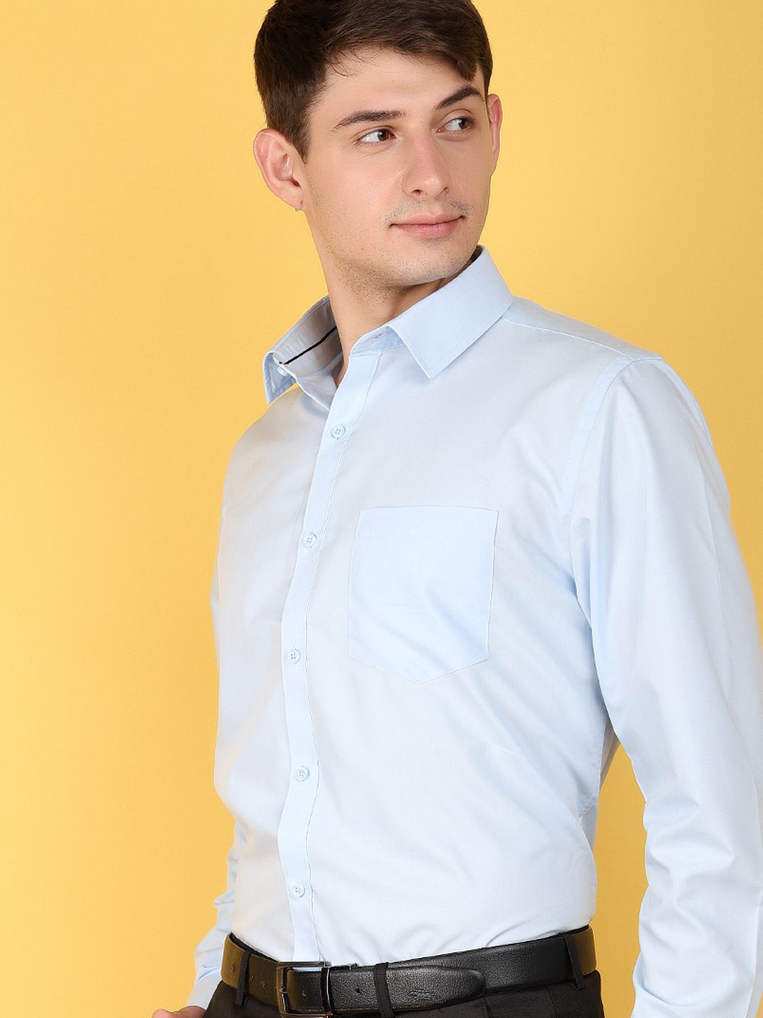 

J White by Vmart Men Classic Opaque Formal Shirt, Blue