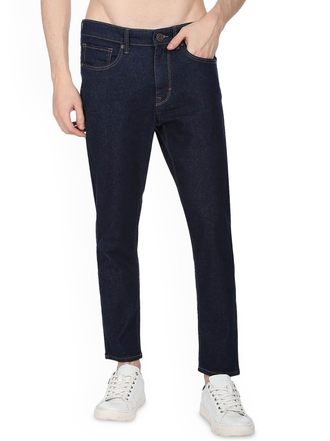 

Flying Machine Men Tapered Fit Low-Rise Jeans, Blue