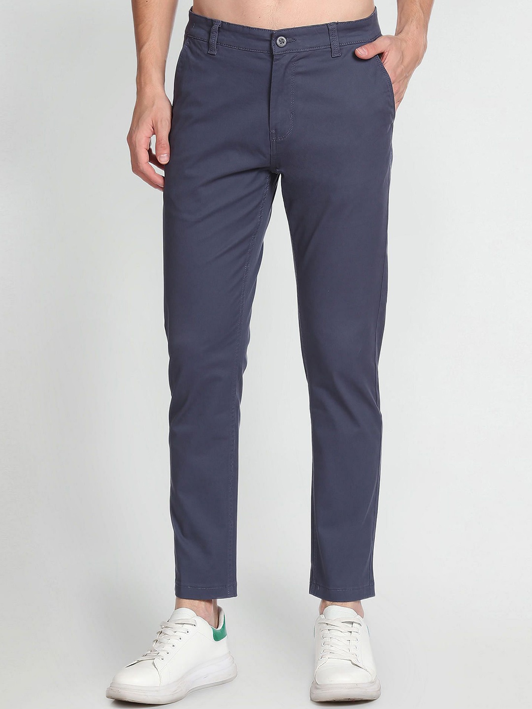 

Flying Machine Men Slim Fit Trousers, Blue
