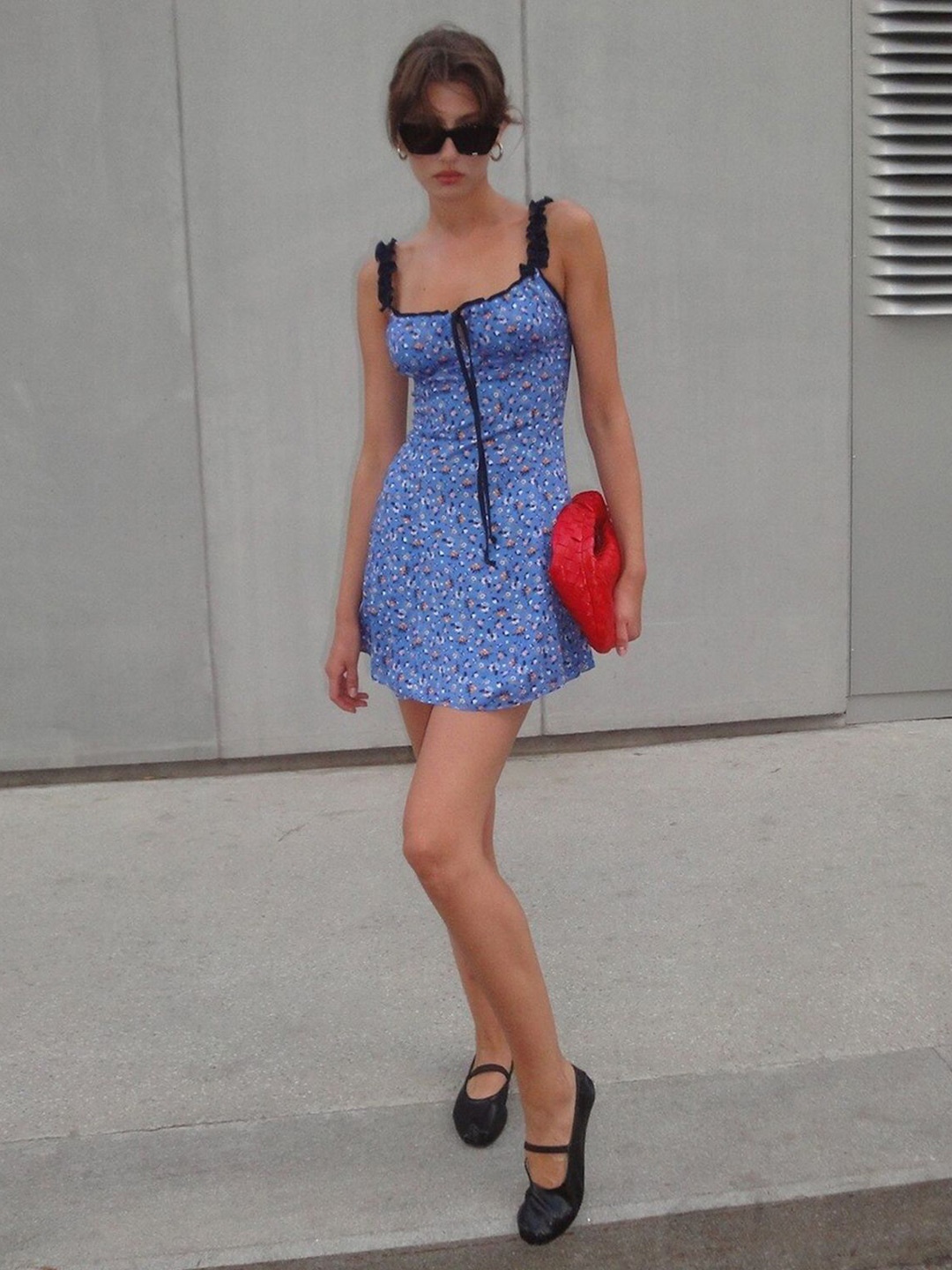 

LULU & SKY Floral Printed A-Line Mini Dress, Blue