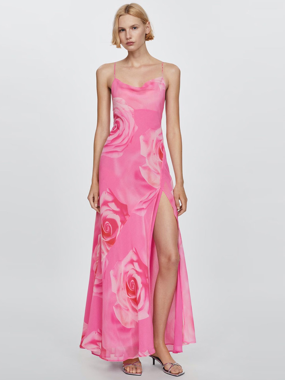 

LULU & SKY Floral Printed Sheath Maxi Dress, Pink