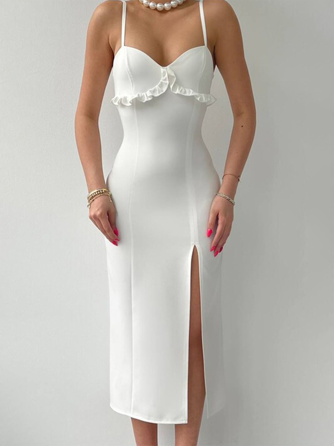 

LULU & SKY Bodycon Midi Dress, White