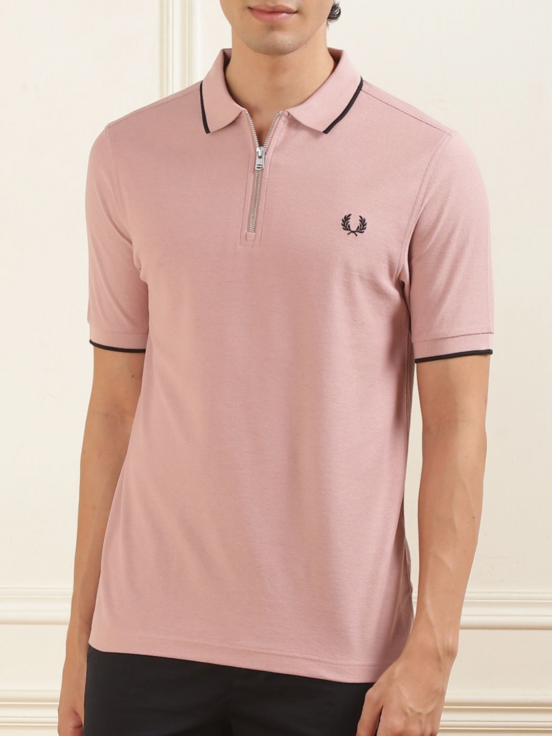 

Fred Perry Men Polo Collar Applique T-shirt, Na