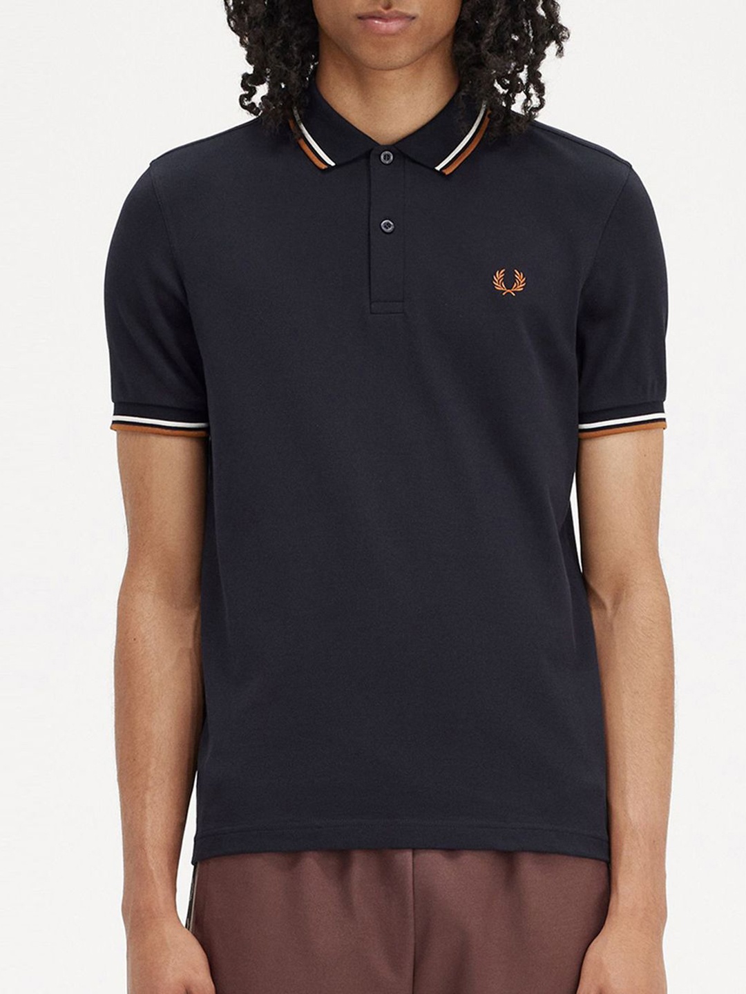 

Fred Perry Men Polo Collar Applique T-shirt, Na