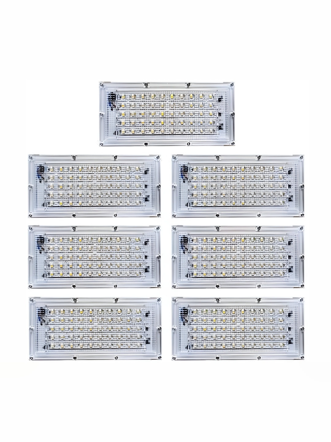 

SPARK WORLD White & Black 4 Pieces Rectangle Aluminum LED Flood Light Outdoor Lamps