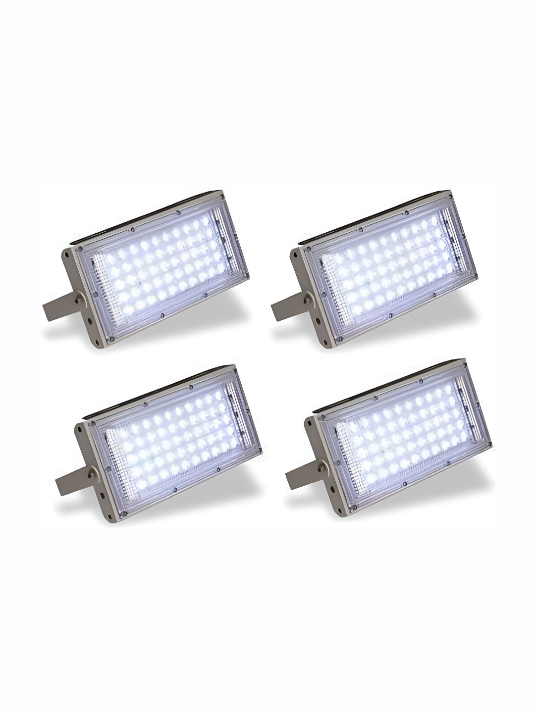 

SPARK WORLD White & Black 4 Pieces Square Outdoor Flood Lamps