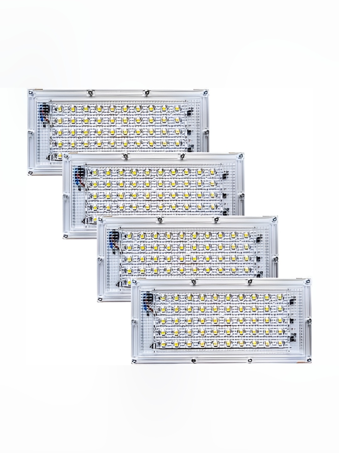 

SPARK WORLD White 4 Pieces Rectangle LED Flood Light Outdoor Lamps
