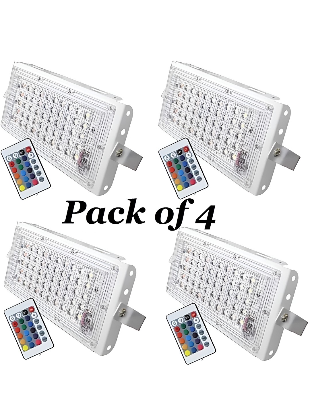 

SPARK WORLD White 4 Pieces Rectangle Shaped Outdoor Lamps
