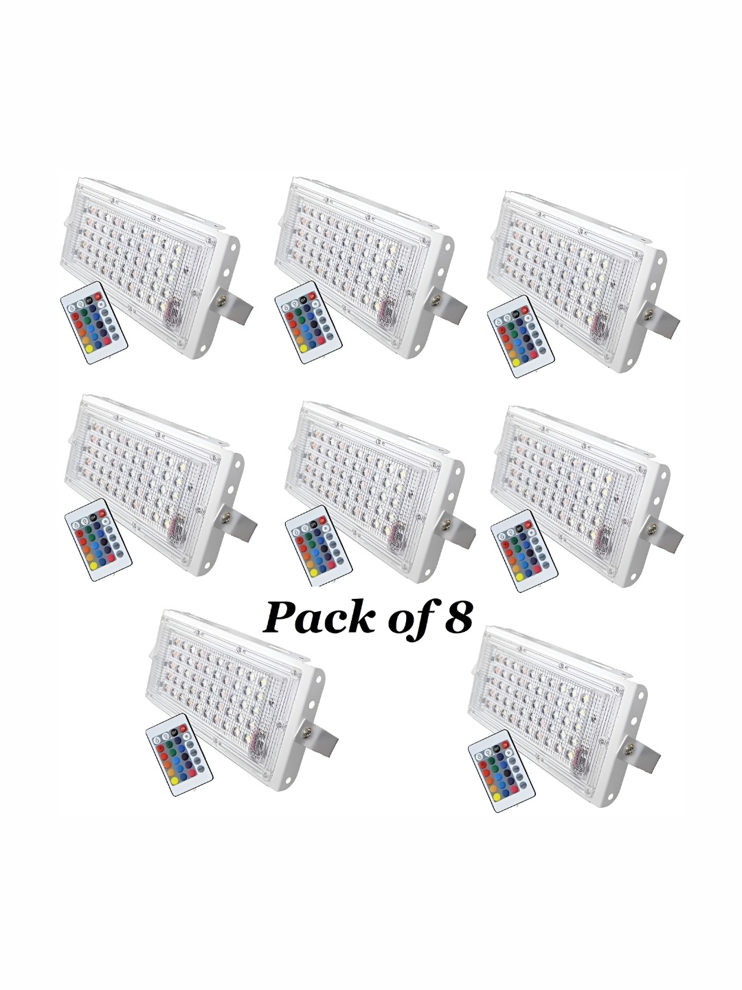 

SPARK WORLD White 8 Pieces Rectangle Aluminium Outdoor Lamps