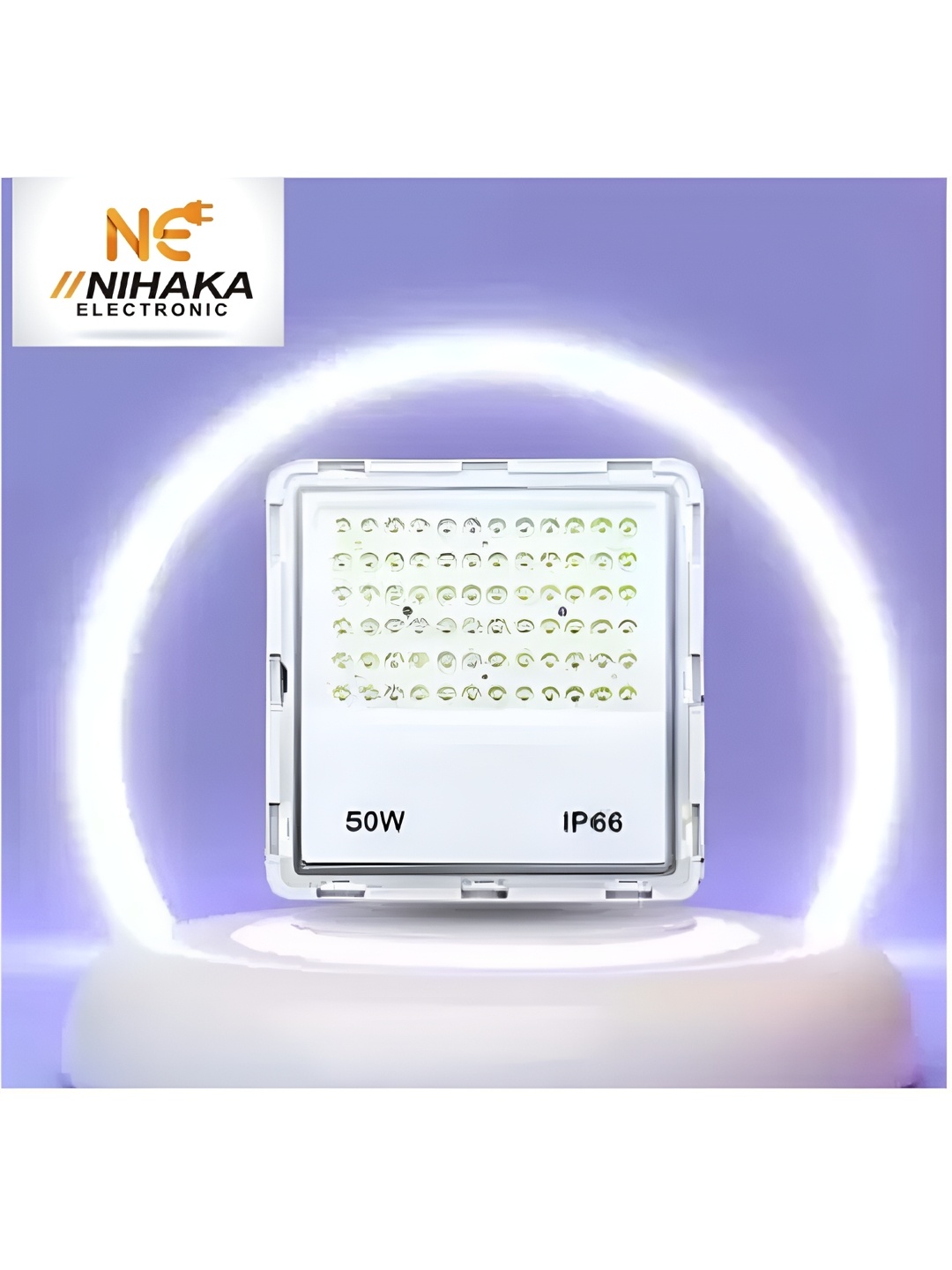 SPARK WORLD White Iron Square Outdoor Lamp