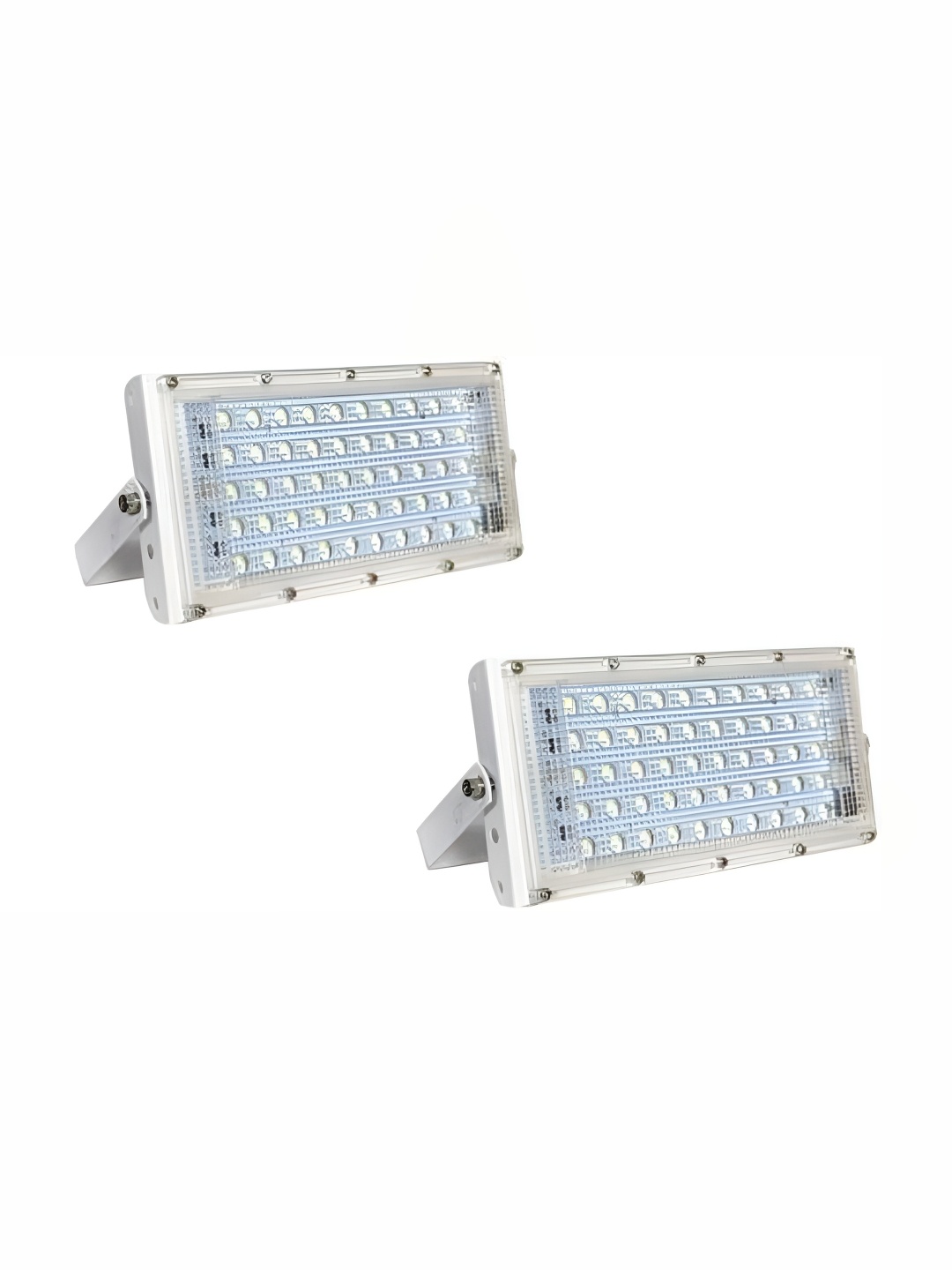

SPARK WORLD White 2 Pieces Textured Rectangle Outdoor Lamps
