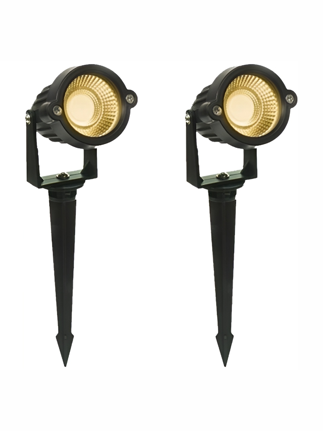

SPARK WORLD Yellow & Black 2 Pieces Aluminium Garden Outdoor Lamps