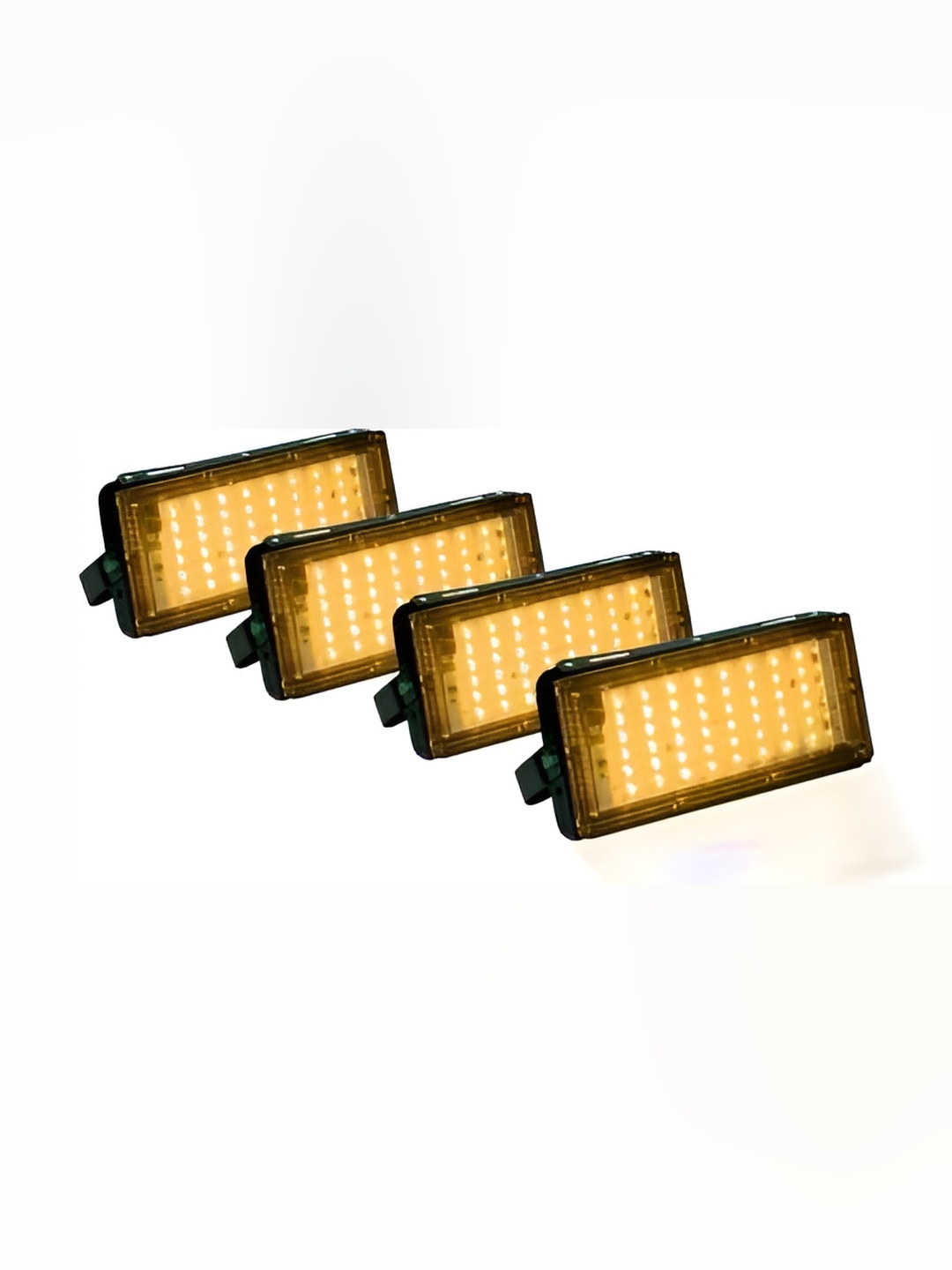 

SPARK WORLD Yellow & Black 4 Pieces Rectangle Outdoor Wall Lamps