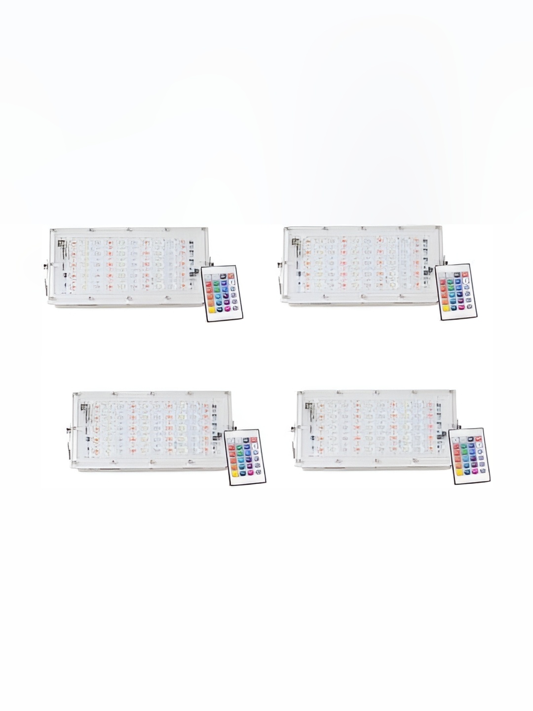 

SPARK WORLD White & Red 4 Pieces Square Shaped Outdoor Lamps