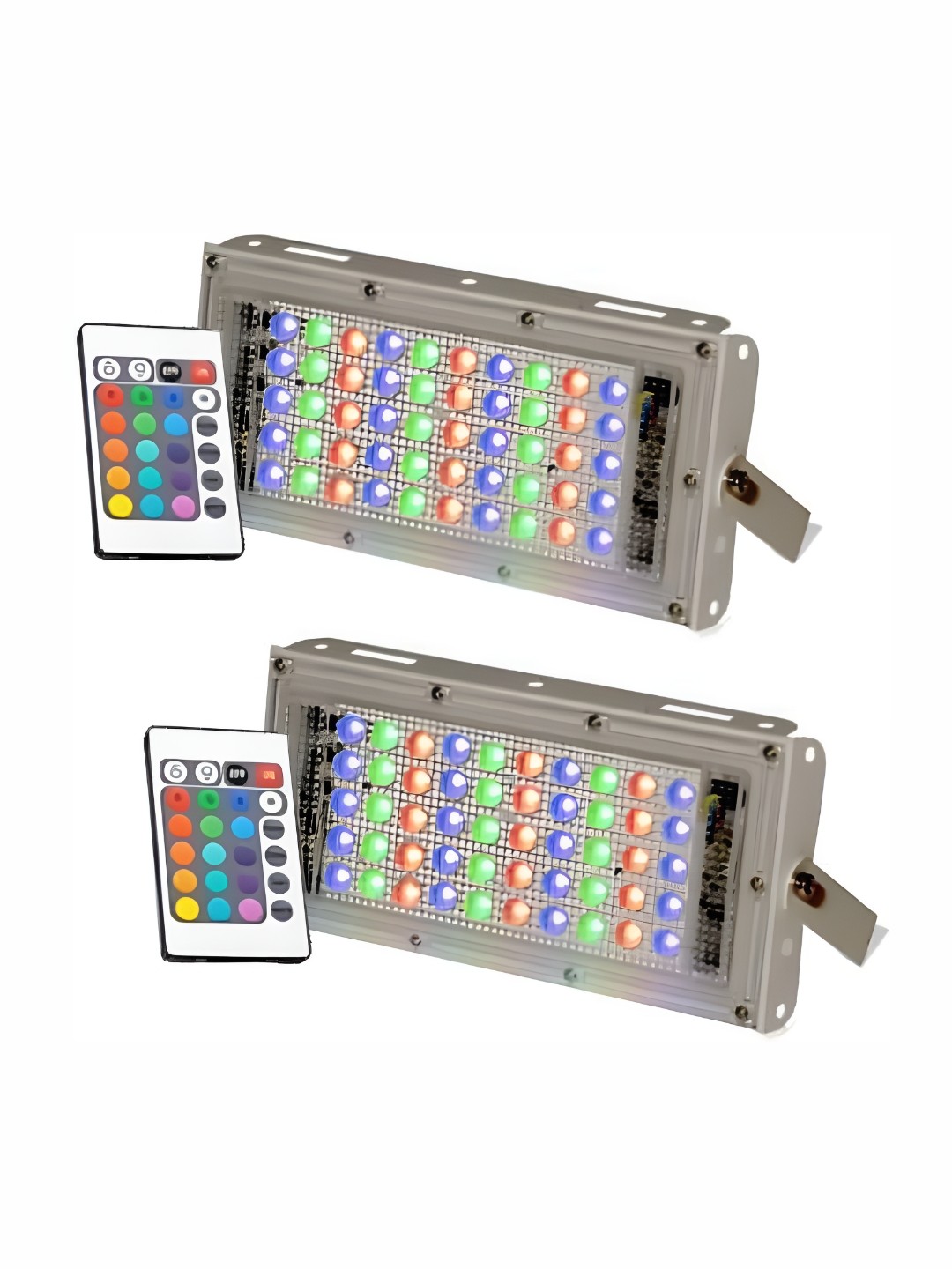 

SPARK WORLD Red & Green 2 Pieces Rectangle Outdoor Wall Lamps