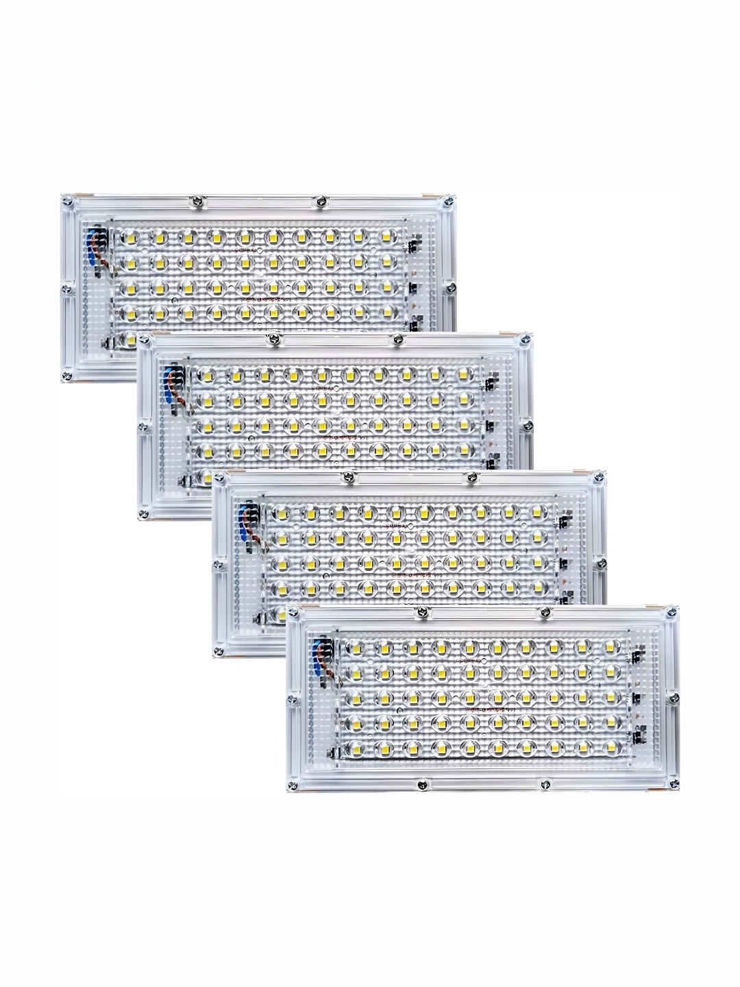 

SPARK WORLD White 4 Pieces Aluminium Rectangle Shaped Outdoor Flood Lamps