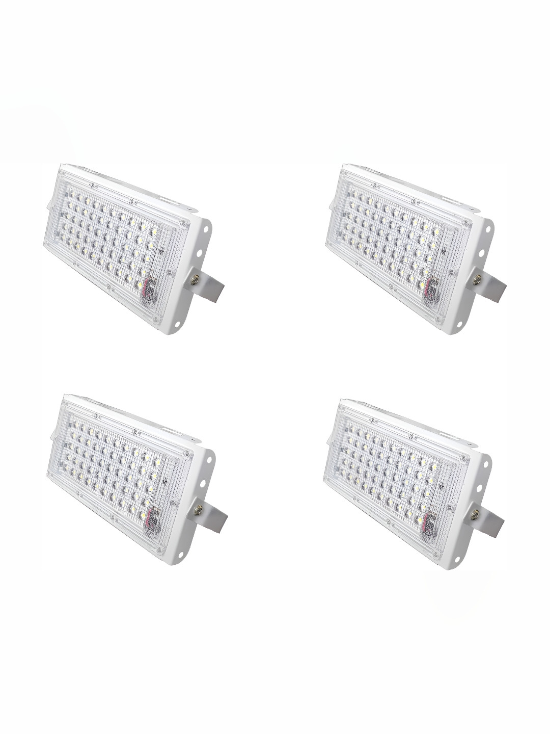 

SPARK WORLD Red & Blue 4 Pieces Rectangle Outdoor Lamps, White