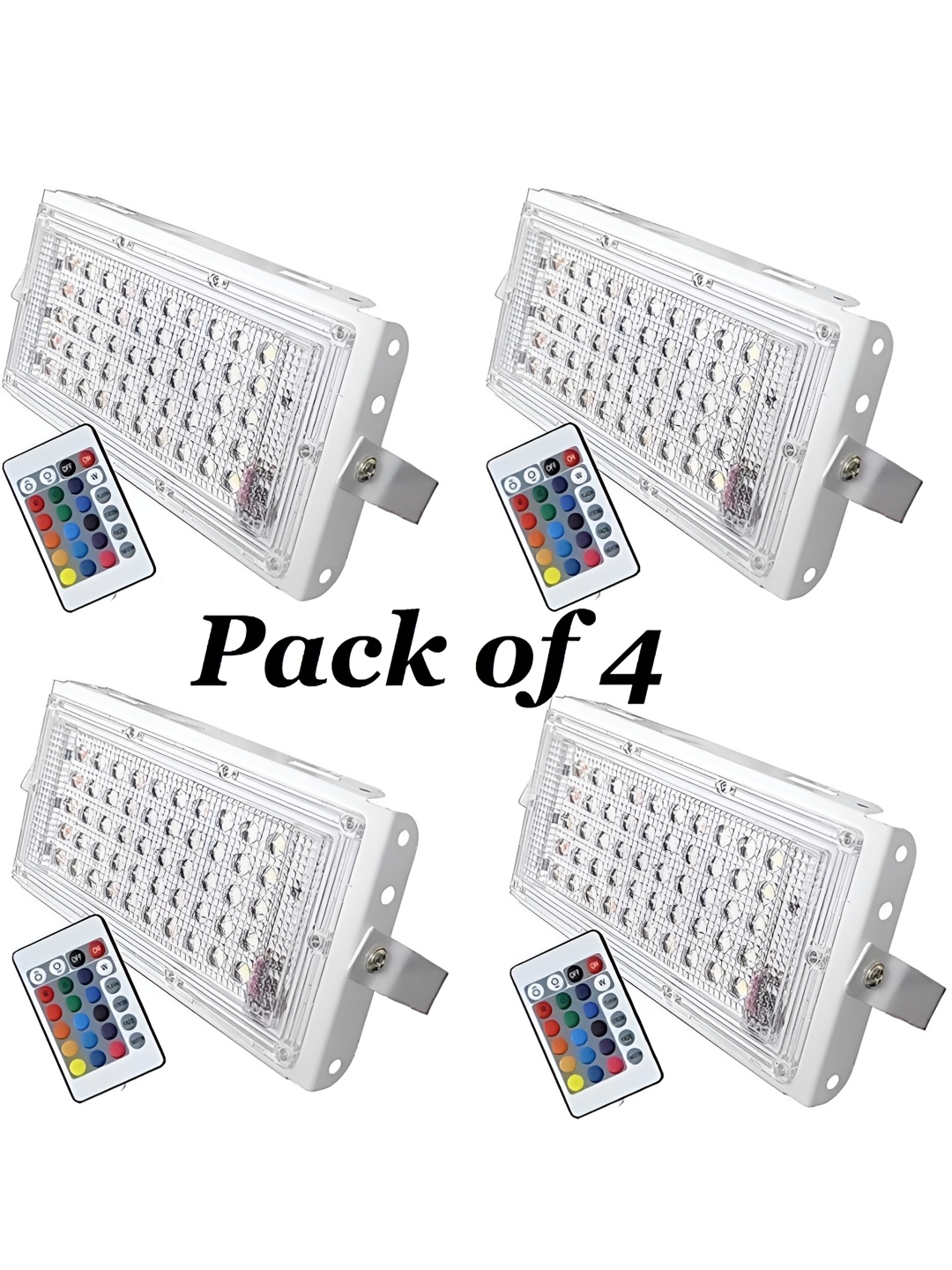 

SPARK WORLD White 4 Pieces Rectangle Outdoor Wall Lamps