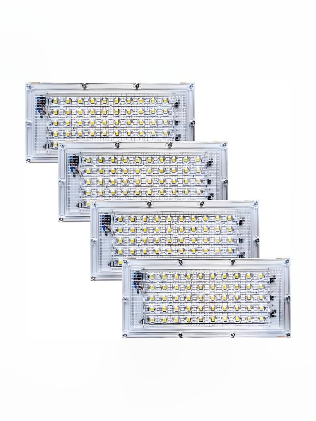 

SPARK WORLD White 4 Pieces Textured Rectangle Aluminium Outdoor Lamp