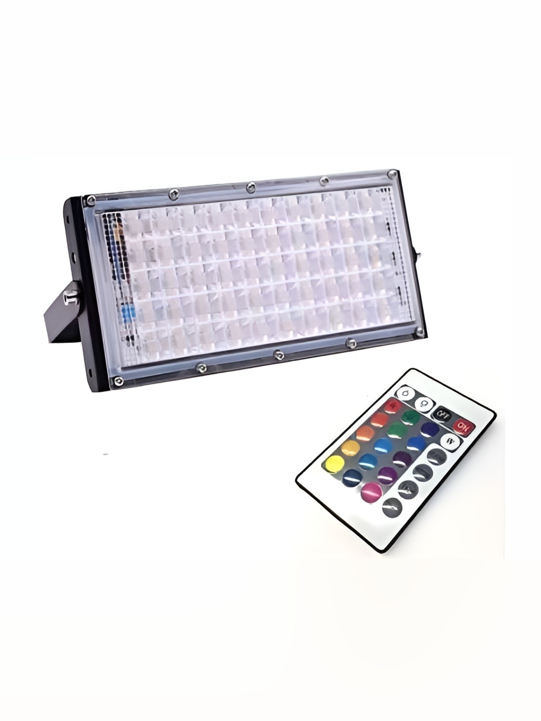 

SPARK WORLD White Aluminium Rectangle LED Outdoor Lamp Comes With Remote