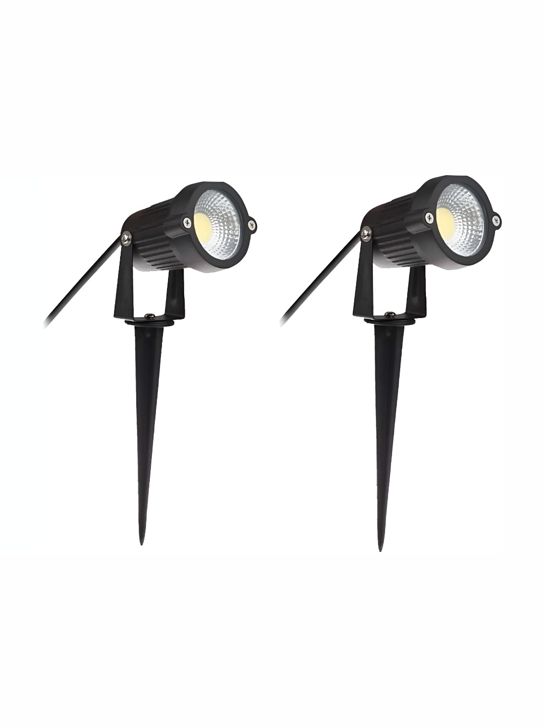 

SPARK WORLD Yellow 2 Pieces Metal Textured Outdoor Lamps