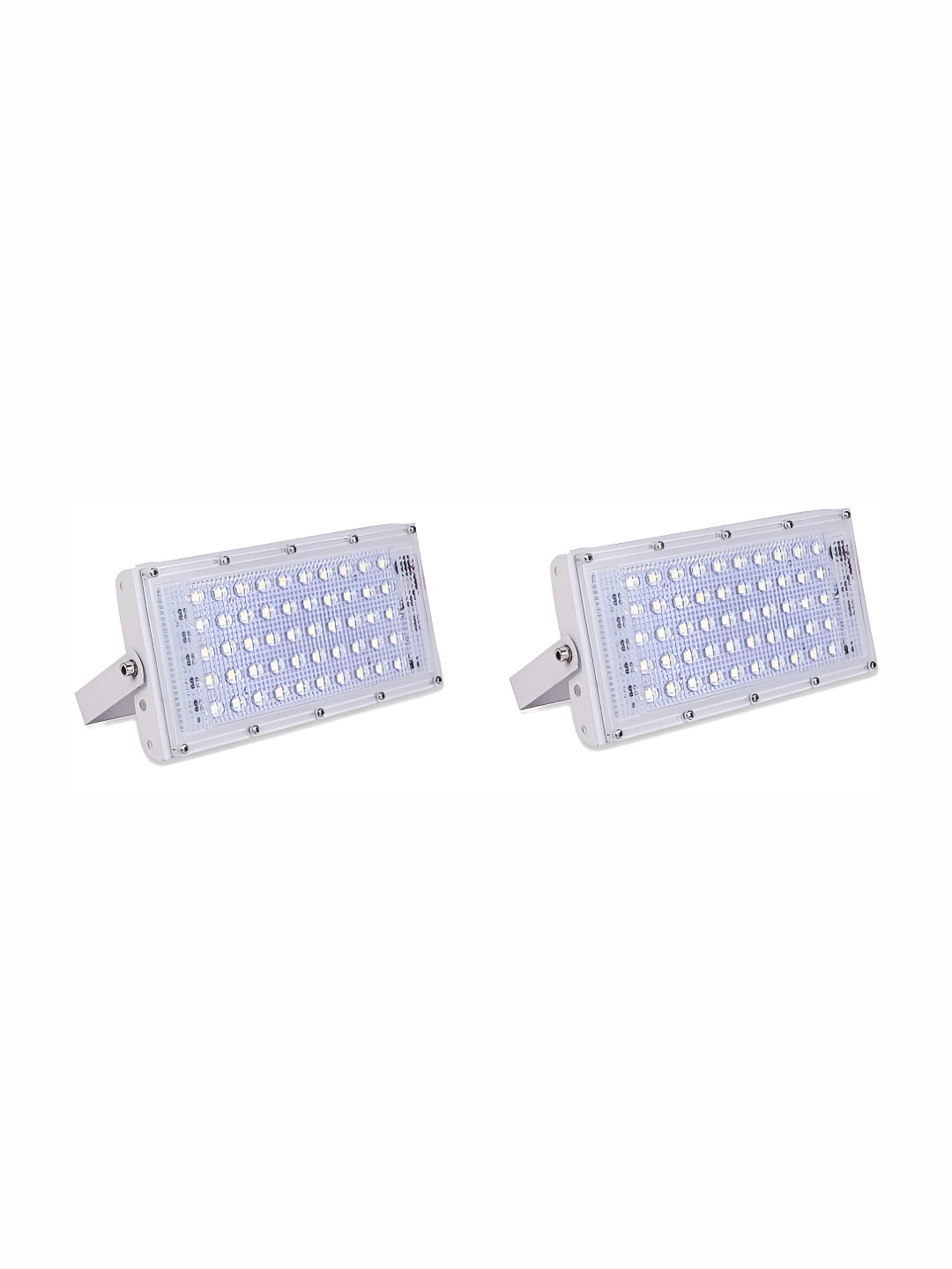 

SPARK WORLD White 2 Pieces Metal Rectangle Shaped Outdoor Lamps