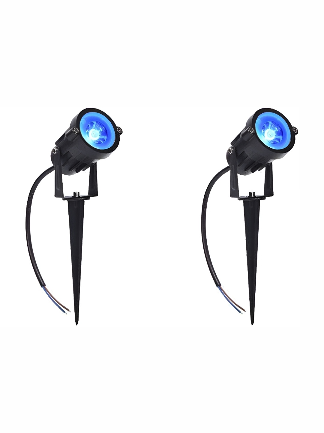 

SPARK WORLD Black & Blue 2 Pieces Aluminium Spherical Shaped Outdoor Lamps