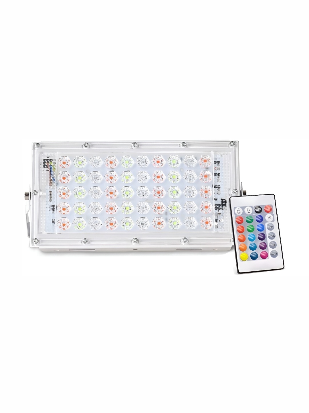 

SPARK WORLD White & Red LED Flood Outdoor Lamp Comes With Remote Control