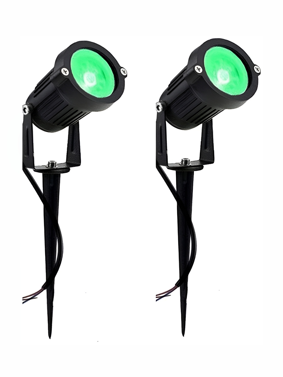 

SPARK WORLD Green & Black 2 Pieces Cylindrical Outdoor Lamps