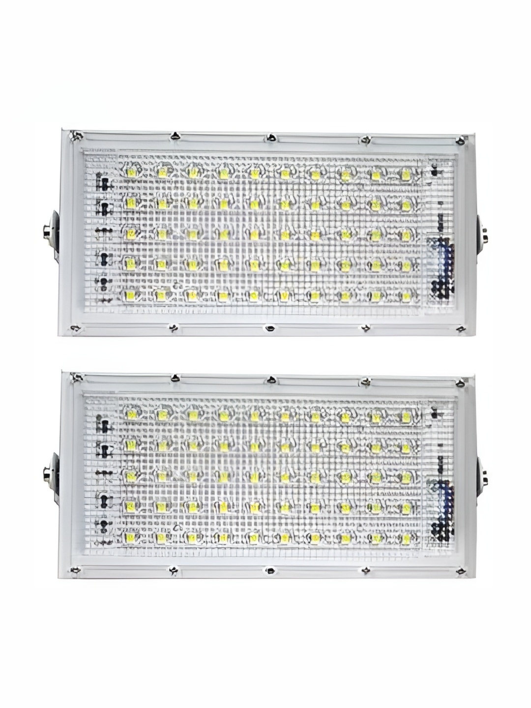 

SPARK WORLD White 2 Pieces Iron Rectangle Shaped Outdoor Lamps