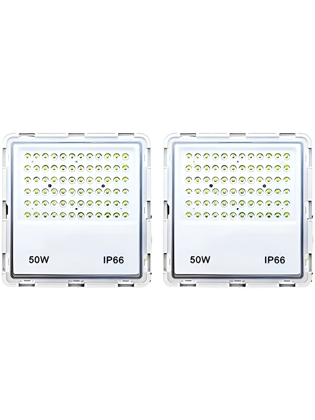 

SPARK WORLD White 2 Pieces Textured Square LED Flood Outdoor Lamps