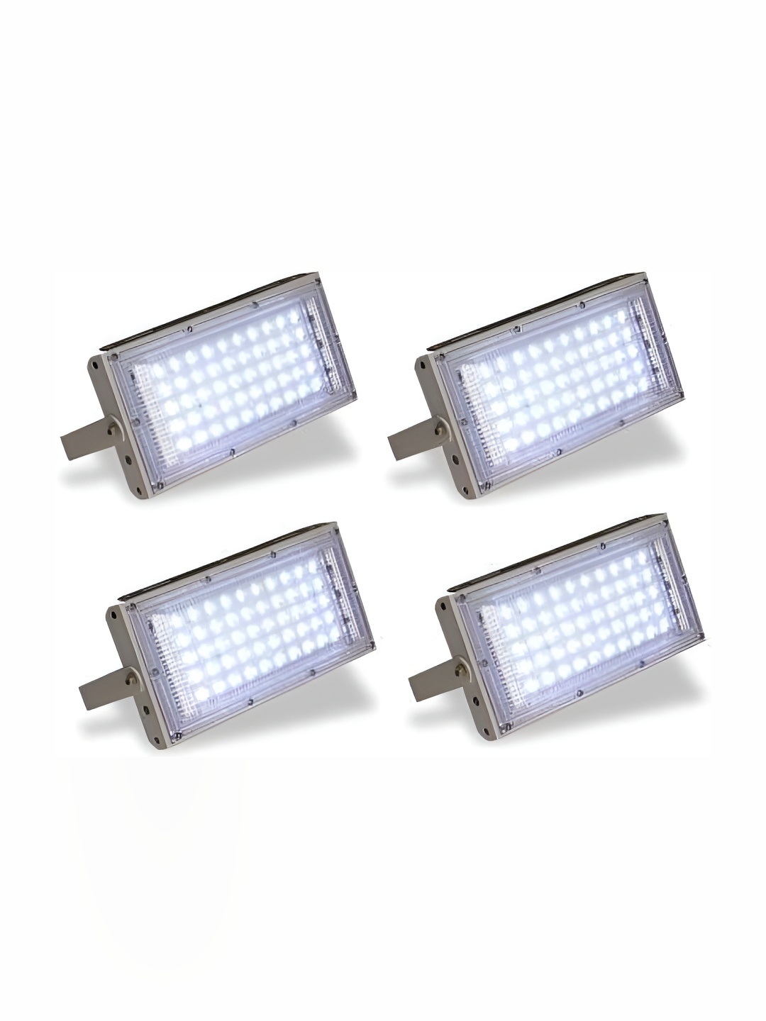 

SPARK WORLD White 4 Pieces Iron Textured Outdoor Lamps