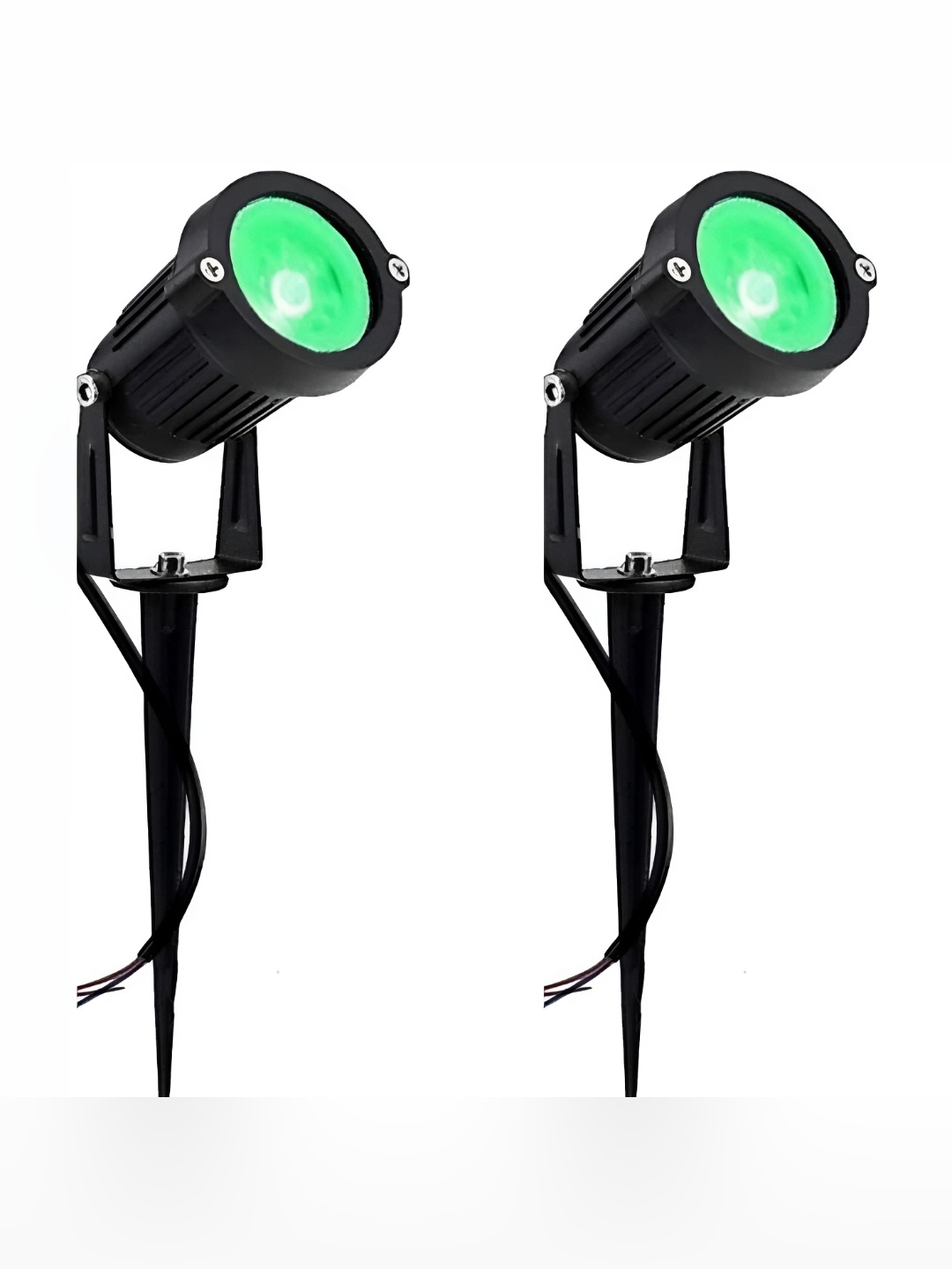 

SPARK WORLD Green & Black 2 Pieces Round LED Light Outdoor Lamps