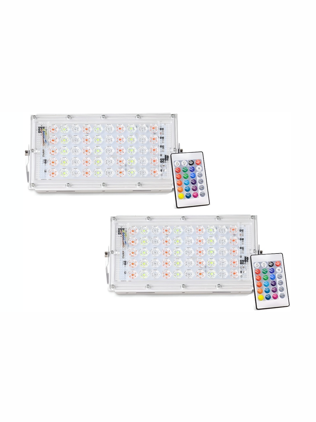 

SPARK WORLD White 2 Pieces Rectangle Metal Outdoor Lamps