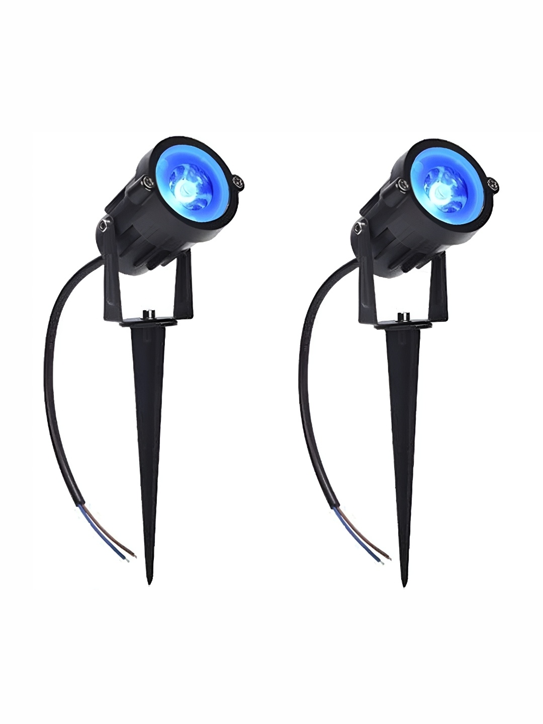 

SPARK WORLD Black & Blue 2 Pieces Cylinder Shaped Outdoor Lamps
