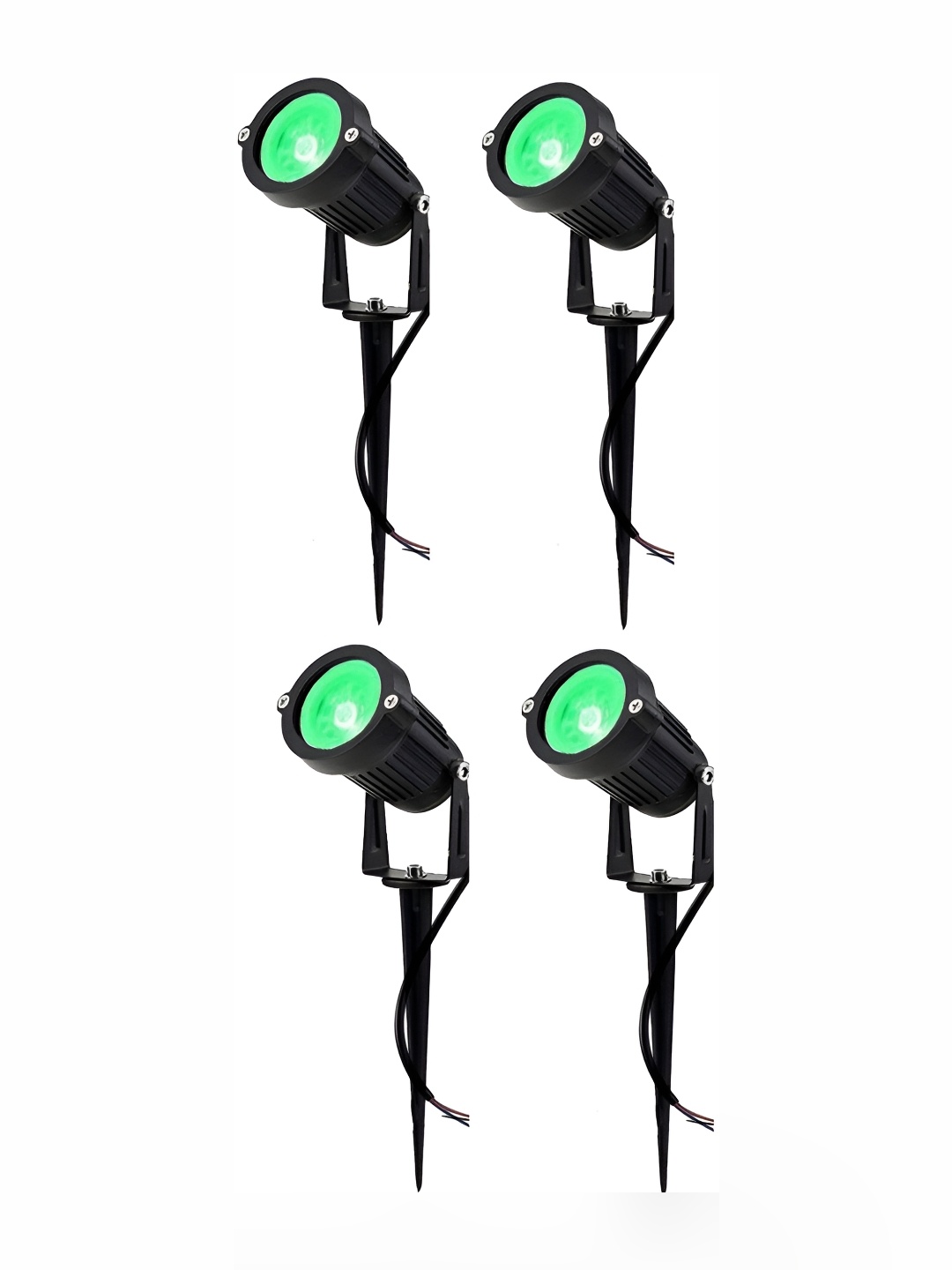 

SPARK WORLD Black & Green 4 Pieces Aluminium Sperical Outdoor Lamps