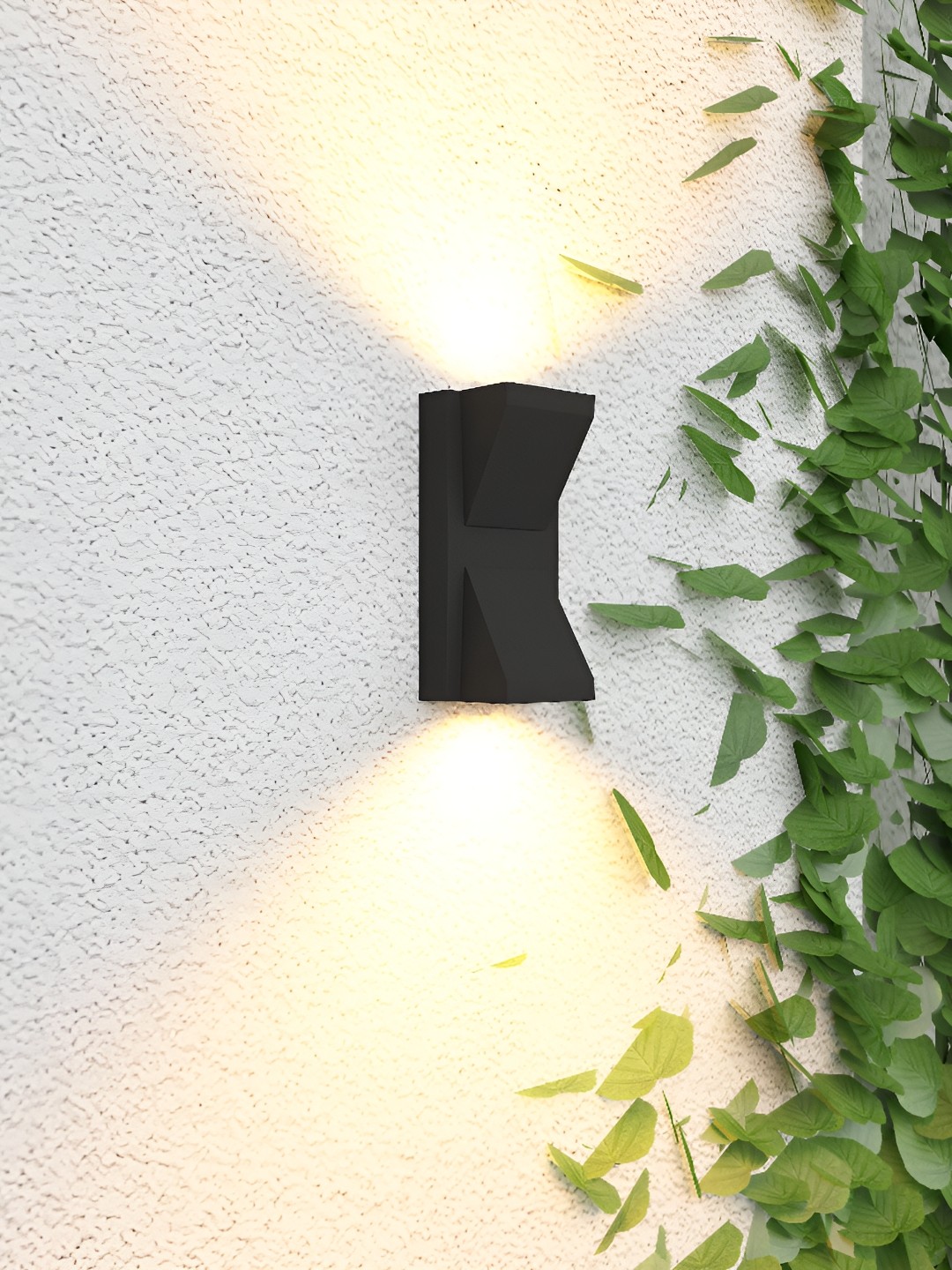 

SPARK WORLD Black Abstract Shaped Metal Outdoor Lamp