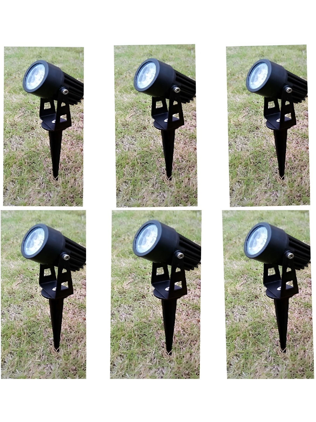 

SPARK WORLD Black & White 6 Pieces Abstract Design Outdoor Lamps