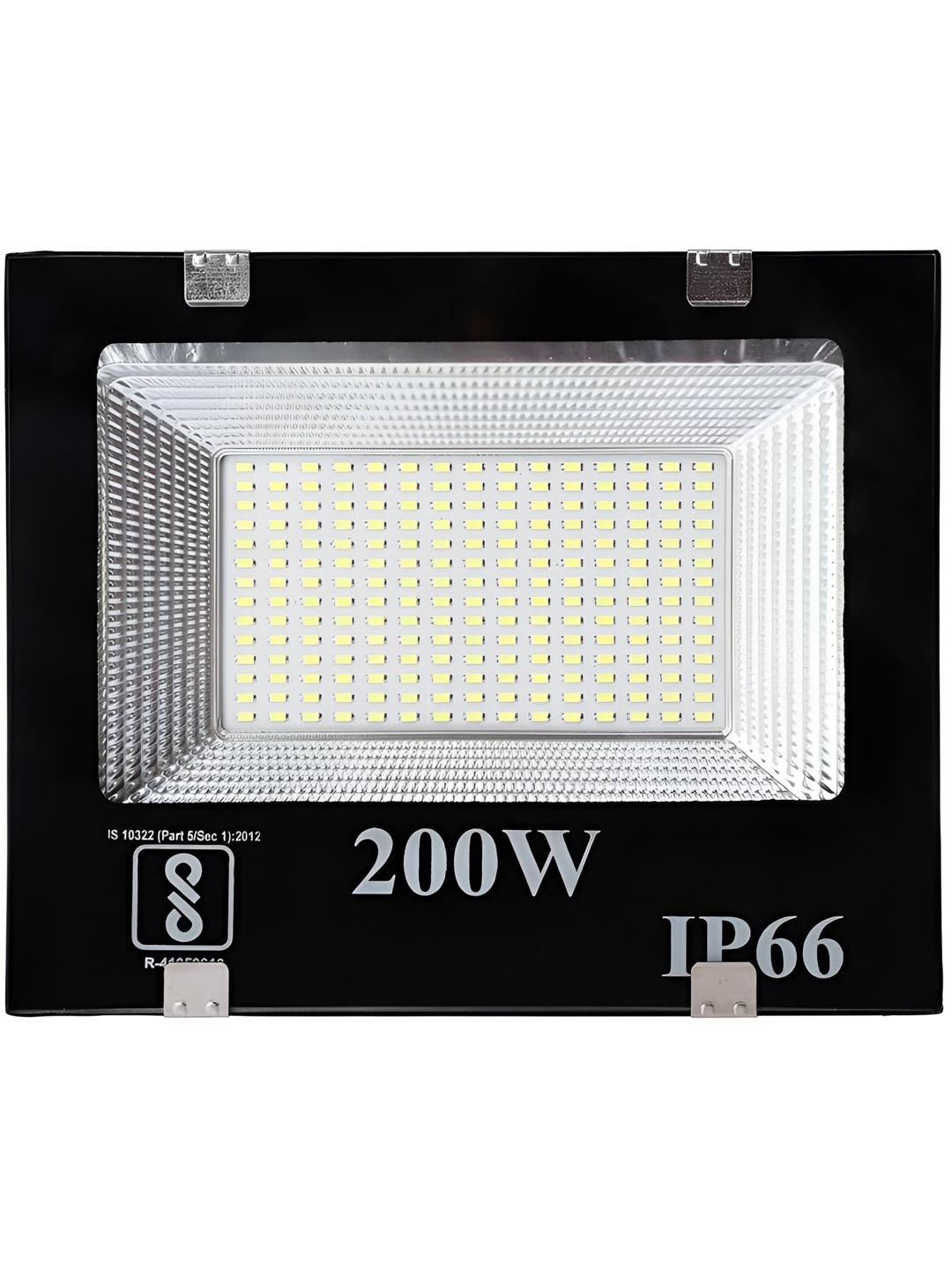 

SPARK WORLD White & Black Textured Rectangle Metal Outdoor Lamp